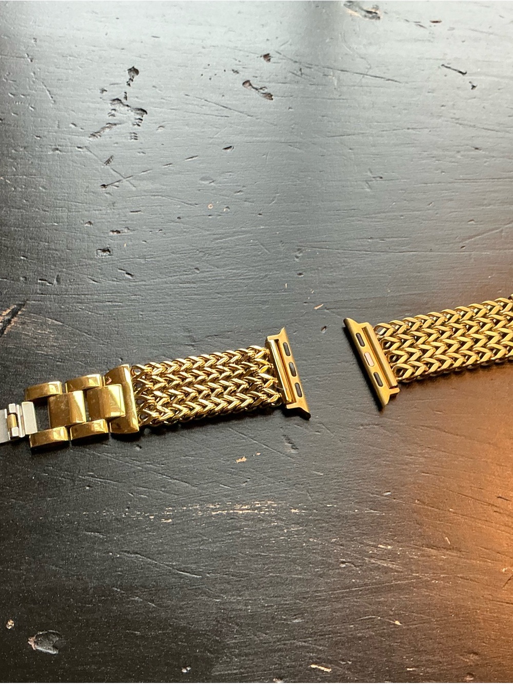Gold Woven Mesh Metal Watch Band for Smartwatch